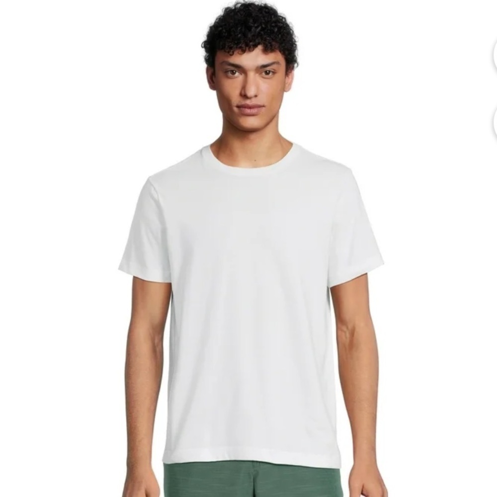 NWOT George Men's Crewneck Tee with Short-Sleeves Seamless Cut White Size Large